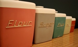 Retro kitchen canisters
